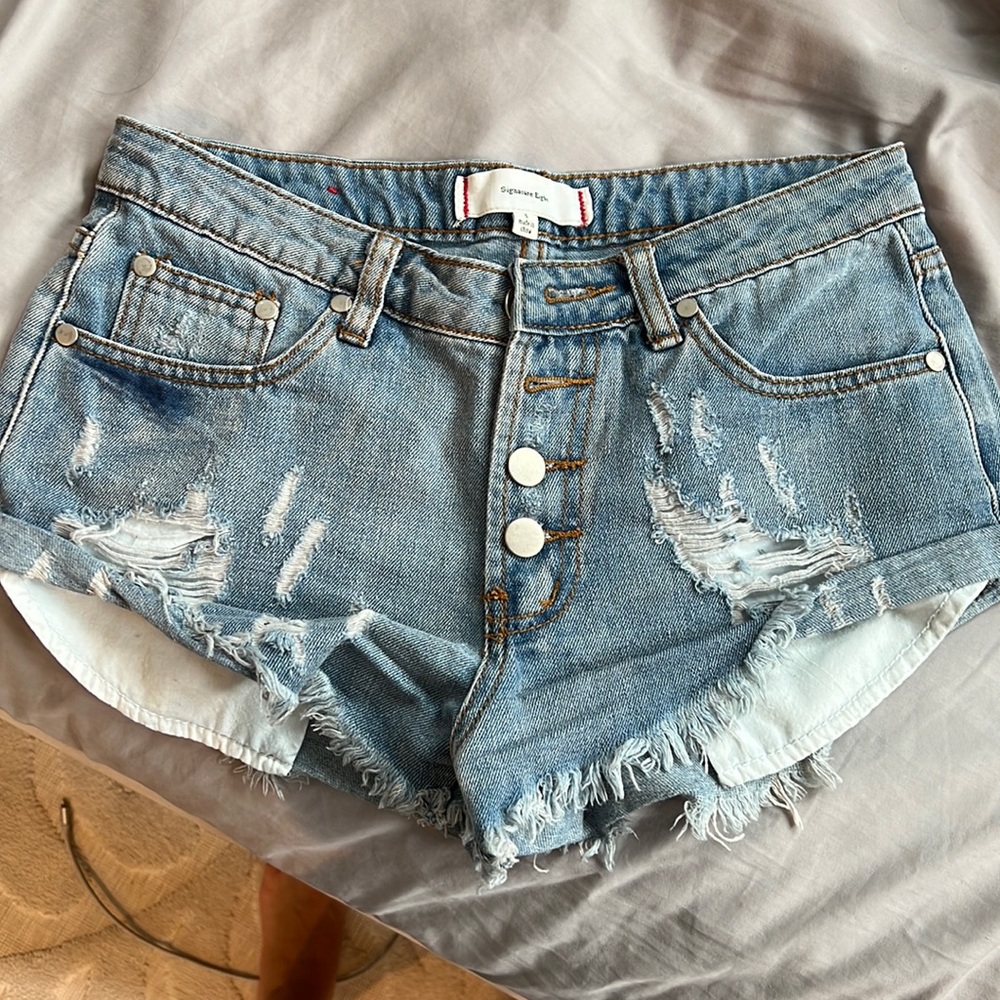 Denim shorts